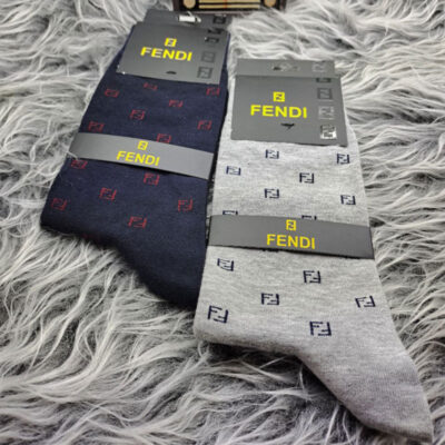 جوراب مردانه نخ پنبه FENDI
