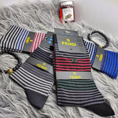 جوراب مردانه طرح‌دار FENDI